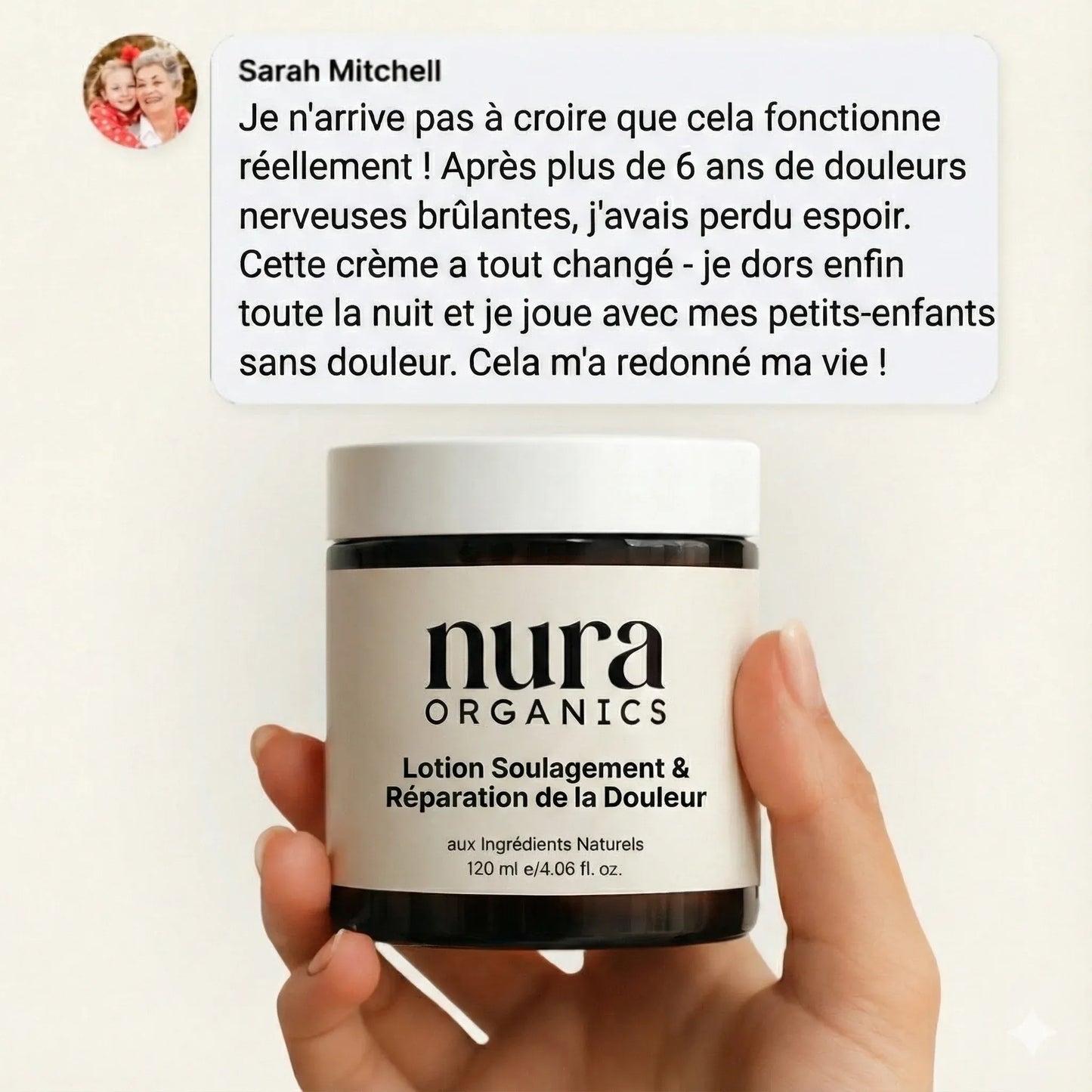 Lotion Nura Réparatrice et Anti-Douleur